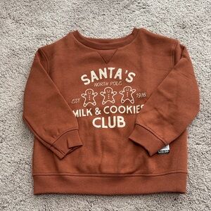 Kids Santa's Milk & Cookies Club Sweatshirt - Brown